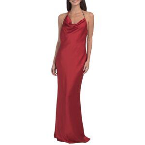 LIV FOSTER Sleeveless Satin Gown